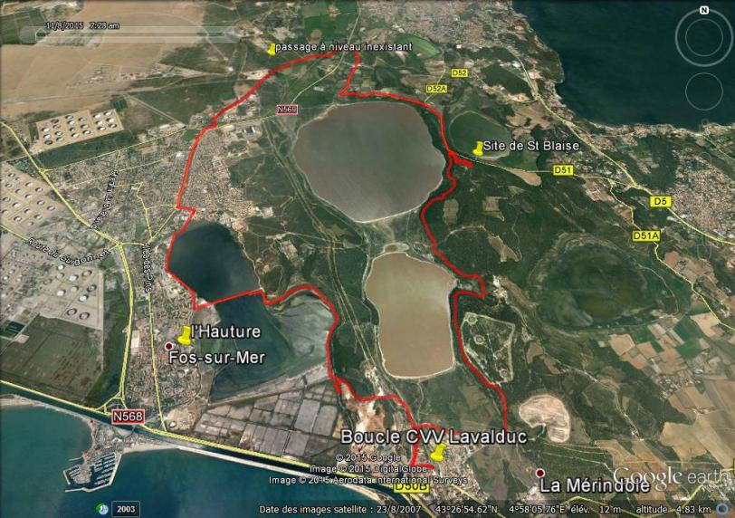 départ gare de Fos visite St Blaise CVV