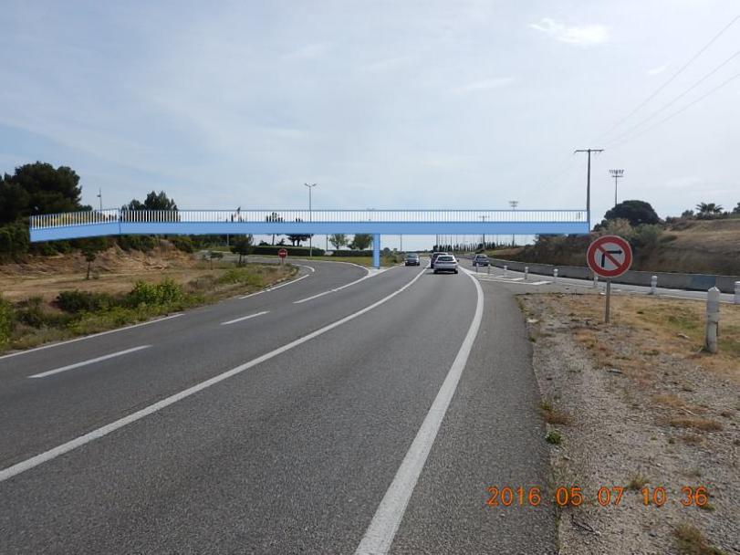 passerelle vue en travers